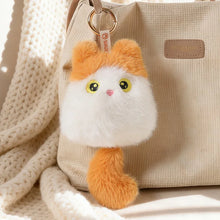 Load image into Gallery viewer, Black Cat Bag Charm - Pull My Tail Black Cat Plush Bag Charm-4
