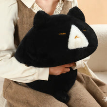 Load image into Gallery viewer, Black Cat Pillow - Sleepy Plush Fat Cat Loaf-20