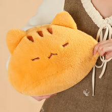 Load image into Gallery viewer, Black Cat Pillow - Sleepy Plush Fat Cat Loaf-23