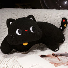 Load image into Gallery viewer, Black Cat Plush Pillow - Curvy Kawaii Big-Eyed Cat-12