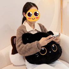 Load image into Gallery viewer, Black Cat Pillow - Plush with PP Cotton - Big-Eyed Fur Ball-Home Decor-Black Cat,Cats,Home Decor,Pillows,Stuffed Animal-3