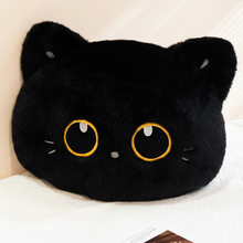 Load image into Gallery viewer, Black Cat Pillow - Plush with PP Cotton - Big-Eyed Fur Ball-Home Decor-Black Cat,Cats,Home Decor,Pillows,Stuffed Animal-2