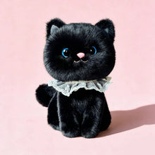 Load image into Gallery viewer, Black Cat Plush Toy - Adorable Ruffle Collar Sitting Cat-Stuffed Animals-Black Cat,Cat Memorial Gifts,Stuffed Animal-6
