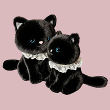 Load image into Gallery viewer, Black Cat Plush Toy - Adorable Ruffle Collar Sitting Cat-3