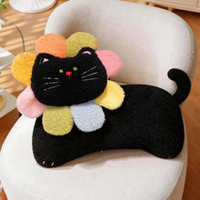 Load image into Gallery viewer, Black Cat Plush Toy and Lumbar Pillow - Spring Flower Sweetheart-Black flower cat myq-about 50cm-1