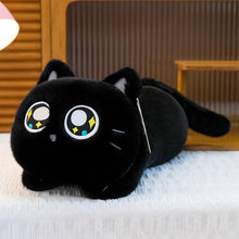 Load image into Gallery viewer, Black Cat Plush Toy - Big-Eye Belly Flop Chibi Design-Black cat-45cm-1