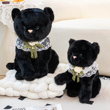 Load image into Gallery viewer, Black Cat Plush Toy - Darling Lace Collar Kitty-2