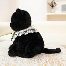 Load image into Gallery viewer, Black Cat Plush Toy - Darling Lace Collar Kitty-3
