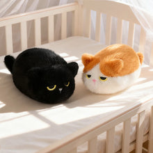 Load image into Gallery viewer, Black Cat Plush Toy - Grumpy Fat Cat Loaf - Tiny to Medium Sizes-2