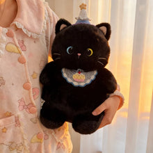 Load image into Gallery viewer, Black Cat Plushie - Cutest Sitting Fat Black Cat