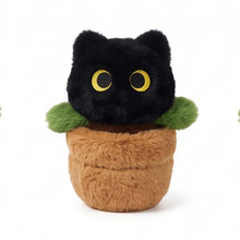 Load image into Gallery viewer, Black Cat Soft Toy - Darling Spring Time Bloom-black cat plant-about 25cm-1
