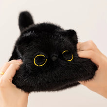Load image into Gallery viewer, Black Cat Soft Toy - Small Little Furry Black Ball-Stuffed Animals-Black Cat,Cats,Stuffed Animal-2