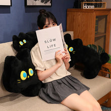 Load image into Gallery viewer, Black Cat Stuffed Animal and Plush Pillow - Wide-Eyed Snuggler (Small to Giant Size)-10