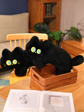 Load image into Gallery viewer, Black Cat Stuffed Animal and Plush Pillow - Wide-Eyed Snuggler (Small to Giant Size)-6