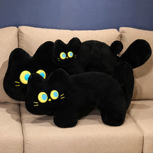 Load image into Gallery viewer, Black Cat Stuffed Animal and Plush Pillow - Wide-Eyed Snuggler (Small to Giant Size)-7