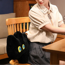 Load image into Gallery viewer, Black Cat Stuffed Animal and Plush Pillow - Wide-Eyed Snuggler (Small to Giant Size)-8