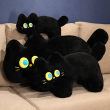 Load image into Gallery viewer, Black Cat Stuffed Animal and Plush Pillow - Wide-Eyed Snuggler (Small to Giant Size)-1