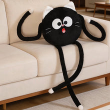 Load image into Gallery viewer, Black Cat Throw Pillow Plush Toy - Long Legged Wide Eyed Surprise-10