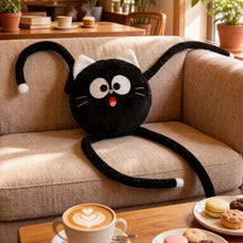 Load image into Gallery viewer, Black Cat Throw Pillow Plush Toy - Long Legged Wide Eyed Surprise-16