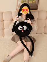 Load image into Gallery viewer, White Cat Throw Pillow Plush Toy - Long Legged Wide Eyed Surprise