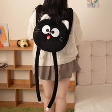 Load image into Gallery viewer, Black Cat Throw Pillow Plush Toy - Long Legged Wide Eyed Surprise-4