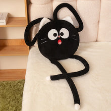 Load image into Gallery viewer, Black Cat Throw Pillow Plush Toy - Long Legged Wide Eyed Surprise-7