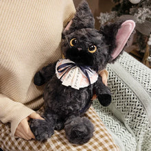 Load image into Gallery viewer, Black Devon Rex Stuffed Animal - French Bow Knot Design-3