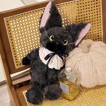 Load image into Gallery viewer, Black Devon Rex Stuffed Animal - French Bow Knot Design-4
