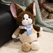 Load image into Gallery viewer, Black Devon Rex Stuffed Animal - French Bow Knot Design-Stuffed Animals-Cat Memorial Gifts,Devon Rex,Stuffed Animal-3