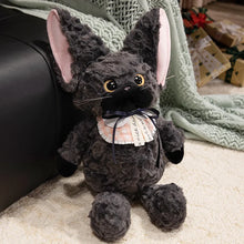 Load image into Gallery viewer, Black Devon Rex Stuffed Animal - French Bow Knot Design-black-45cm-1