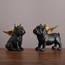 Load image into Gallery viewer, Black French Bulldog Statue - Darling Angel Wings - 2 pcs Set-7