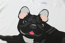 Load image into Gallery viewer, Black Frenchie Mom Cotton Crop Top and Shorts Sleeping Set-Pajamas-Apparel, Dog Mom Gifts, French Bulldog, Pajamas-2
