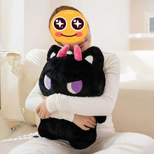 Load image into Gallery viewer, Black Grumpy Bombay Cat Plushie - Halloween Cat Plush - Big Eyes and Devil Horns-Stuffed Animals-Black Cat,Cat Memorial Gifts,Stuffed Animal-3