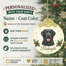Load image into Gallery viewer, Black Labrador Christmas Ornament - Gold Crown Dog Portrait - Personalized with Photo and Name-Christmas Ornament-Christmas,Christmas Ornament,Personalize Artwork-2