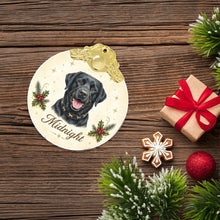Load image into Gallery viewer, Black Labrador Christmas Ornament - Gold Crown Dog Portrait - Personalized with Photo and Name-Christmas Ornament-Christmas,Christmas Ornament,Personalize Artwork-7