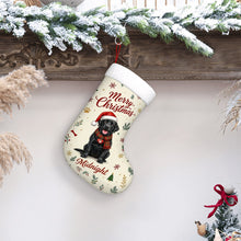 Load image into Gallery viewer, Black Labrador Christmas Stocking - Cozy Festive Wishes - Personalize with Photo and Name-Christmas Ornament-Christmas,Christmas Stocking,Personalize Artwork-7