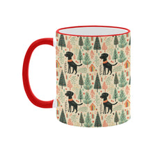 Load image into Gallery viewer, Black Labrador Holiday Frolic Christmas Coffee Mug-3