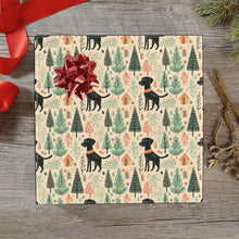 Load image into Gallery viewer, Black Labrador Holiday Frolic Christmas Gift Wrapping Paper - 2 Rolls-Christmas Ornament-Black Labrador,Christmas,Wrapping Paper-4