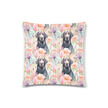 Load image into Gallery viewer, Black Labrador in a Blush of Spring Throw Pillow Covers-White1-ONESIZE-3