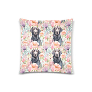 Black Labrador in a Blush of Spring Throw Pillow Covers-White1-ONESIZE-3