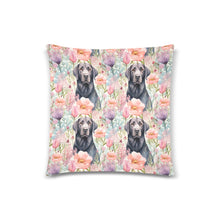 Load image into Gallery viewer, Black Labrador in a Blush of Spring Throw Pillow Covers-4
