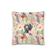Load image into Gallery viewer, Black Labrador in Meadow of Dreams Throw Pillow Cover-2