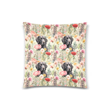 Load image into Gallery viewer, Black Labrador in Meadow of Dreams Throw Pillow Cover-White1-ONESIZE-3