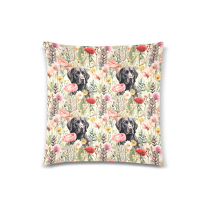 Black Labrador in Meadow of Dreams Throw Pillow Cover-White1-ONESIZE-3