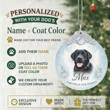 Load image into Gallery viewer, Black Labrador Ornament - Angel Dog Memorial Design - Personalized with Photo and Name-Christmas Ornament-Black Labrador,Christmas,Christmas Ornament,Personalize Artwork-2
