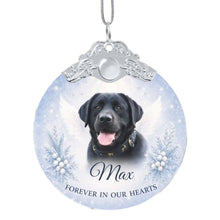 Load image into Gallery viewer, Black Labrador Ornament - Angel Dog Memorial Design - Personalized with Photo and Name-Christmas Ornament-Black Labrador,Christmas,Christmas Ornament,Personalize Artwork-3