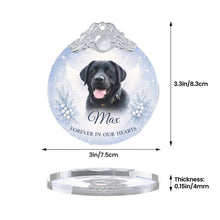 Load image into Gallery viewer, Black Labrador Ornament - Angel Dog Memorial Design - Personalized with Photo and Name-Christmas Ornament-Black Labrador,Christmas,Christmas Ornament,Personalize Artwork-6
