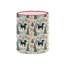Load image into Gallery viewer, Black Labrador Winter Village Christmas Coffee Mug-5