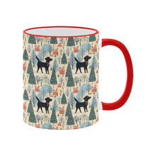 Load image into Gallery viewer, Black Labrador Winter Village Christmas Coffee Mug-4