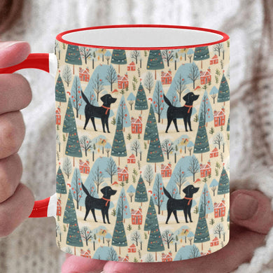 Black Labrador Winter Village Christmas Coffee Mug-White5-ONE SIZE-1